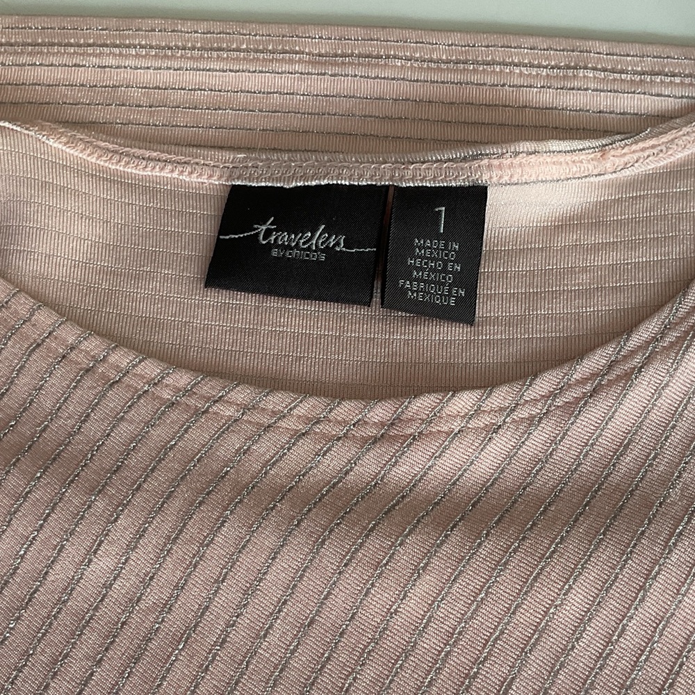 Chico’s Travelers Pretty in Pink Top - Picture 5 of 9